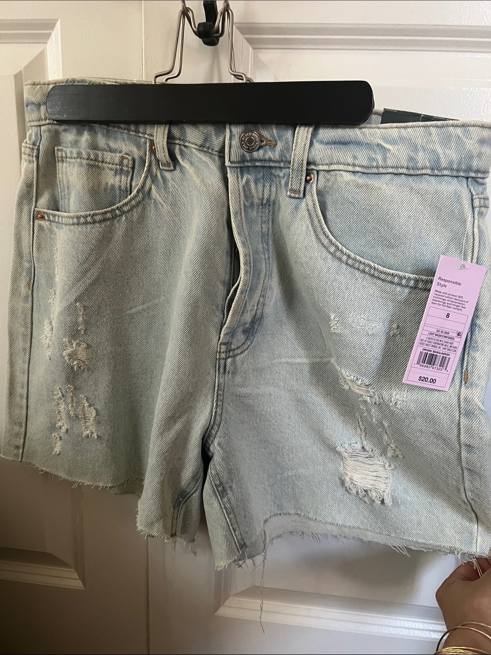 Target Light Blue Distressed Denim Shorts